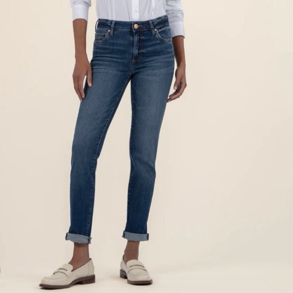 KUT from the Kloth Catherine Mid Rise Boyfriend Jeans Women’s Size 6 EUC